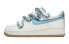 【定制球鞋】 Nike Air Force 1 Low 82 海盐牛奶 简约百搭 特殊鞋带 低帮 板鞋 女款 白蓝 / Кроссовки Nike Air Force DX6065-101( 38 - фото #1