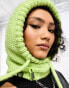 Фото #2 товара Basic Pleasure Mode atomic loose chunky knitted hood in bright green