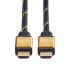 Фото #3 товара ROLINE 11.04.5500 - 1.5 m - HDMI Type A (Standard) - HDMI Type A (Standard) - 3840 x 2160 pixels - 3D - Black - Gold