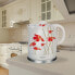 Фото #3 товара Электрический чайник Mellerware Feel-Maestro MR-066-RED FLOWERS - 1.5 L - 1200 W - Красный - Белый - Керамика