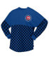 Фото #3 товара Women's Royal Chicago Cubs Checker Print Long Sleeve T-shirt