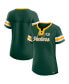 Women's Green Green Bay Packers Original State Lace-Up T-shirt