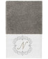 Textiles Turkish Cotton Monica Embellished Towel 3 Piece Set - Dark Gray