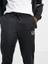 Armani EA7 funnel neck zip jacket and joggers tracksuit in black