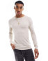 Фото #2 товара ONLY & SONS crew neck knitted jumper in beige