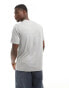 DTT roll sleeve t-shirt in light grey marl