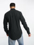 Фото #2 товара Polo Ralph Lauren player logo slim fit poplin shirt button-down in black