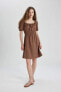 Kadın Kahverengi Elbise - A4768ax/bn321