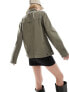 Фото #3 товара ASOS DESIGN Tall twill harrington shacket in khaki