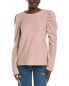 Velvet By Graham & Spencer Soft Fleece Sweatshirt Women's Pink Xs