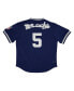 Фото #2 товара Men's #5 Navy Kansas City Monarchs Mesh Replica V-Neck Jersey