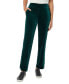 Фото #1 товара Women's Stretch Velour Pull On Slash Pocket Straight Leg Pants