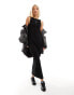 Фото #1 товара COLLUSION slash neck ribbed maxi dress in black