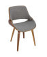 Фото #4 товара Fabrizzi Mid-Century Modern Dining Accent Chair Fabric