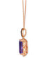Фото #2 товара Le Vian grape Amethyst (5-1/10 ct. t.w.) & Diamond (1/3 ct. t.w.) Pendant Necklace in 14k Rose Gold, 18" + 2" extender