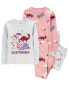 Фото #6 товара Baby 4-Piece Dinosaur Cotton Blend Pajamas 24M