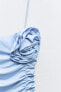 Фото #10 товара Платье из полиамида со сборками ZARA