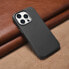 Фото #13 товара Skórzane etui iPhone 14 Pro magnetyczne z MagSafe Litchi Premium Leather Case czarny