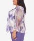 ფოტო #2 პროდუქტის Plus Size Charm School Chevron Popcorn Knit Top