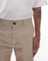 Topman – 2er-Pack eng geschnittene Chino-Shorts in Grau und Steinbeige