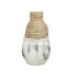 Vase Alexandra House Living White Beige Ceramic Rattan 25 x 60 x 25 cm