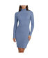 Women's Rib Sweater Dress with a Snap Detail