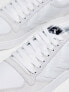 Hummel – Slimmer Stadil – Unisex-Sneaker in Weißtönen mit niedrigem Schaft