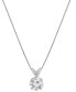 ფოტო #3 პროდუქტის Diamond Solitaire 18" Pendant Necklace (1 ct. t.w.) in 14k White Gold