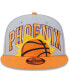 Серый мужской бейсболка с отворотом New Era Phoenix Suns 9FIFTY Snapback Hat Серо-оранжевый - фото #2