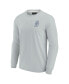 Фото #4 товара Men's and Women's Gray Seattle Mariners Super Soft Long Sleeve T-shirt