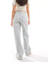 Pull&Bear high waisted wide leg jeans in light blue Синий, 42 - фото #4