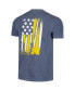 ფოტო #3 პროდუქტის Men's Navy Michigan Wolverines Baseball Flag Comfort Colors T-shirt