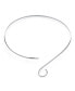 ფოტო #1 პროდუქტის Simple Fine Modern Choker V Swirl Ball Shape Geometric Collar Statement Necklace For Women .925 Silver Sterling