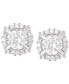 ფოტო #1 პროდუქტის Elevated Crystal Round Stud Earrings