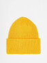 The North Face Explore ribbed beanie in yellow