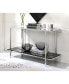 Фото #2 товара Angwin Console Table, Mirrored, Faux Marble & Chrome