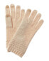 Phenix Honeycomb Detail Cashmere Gloves Women's Brown