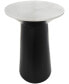 Фото #1 товара 26" x 26" x 29" Marble Geometric Black Wooden Base Accent Table