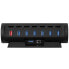 Streamplify HUB CTRL 7, 7x USB 3.0 Typ A, RGB, 12V, EU-Netzkabel - schwarz