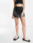 Фото #6 товара ASOS DESIGN wrap tie skort in mono print