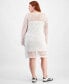 ფოტო #2 პროდუქტის Trendy Plus Size Scoop-Neck Crochet Dress