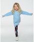 Фото #3 товара Little Girls Hooded Rib Tunic Light Blue - Toddler|Child