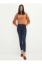 Фото #2 товара Skinny Fit Düz Cep Detaylı Kadın Jean Pantolon