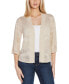 Фото #1 товара Women's Metallic Pointelle Stitch Cardigan