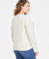 Фото #4 товара Women's Perfect Cable-Knit Crewneck Sweater, Created for Macy's