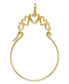 ფოტო #1 პროდუქტის 14k Gold Charm Holder, Polished 5-Heart Charm Holder