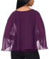 Фото #2 товара Women's V-Neck Embellished Overlay Top