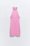 Фото #4 товара Платье в рубчик с горловиной халтер ZARA
