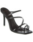 Black Suede Studio Cindy Leather Sandal Women's Black 38