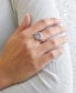 Silver ring with Swarovski violet crystal 35026.3